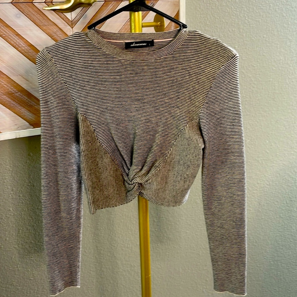 Olivaceous large crop sweater in Large